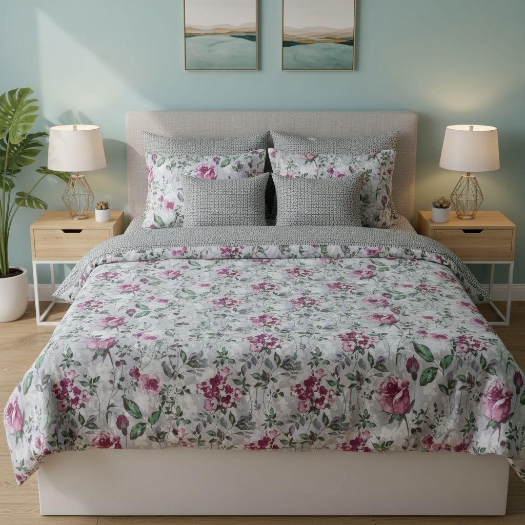 IV860 Cotton Comforter Set - Light Filling