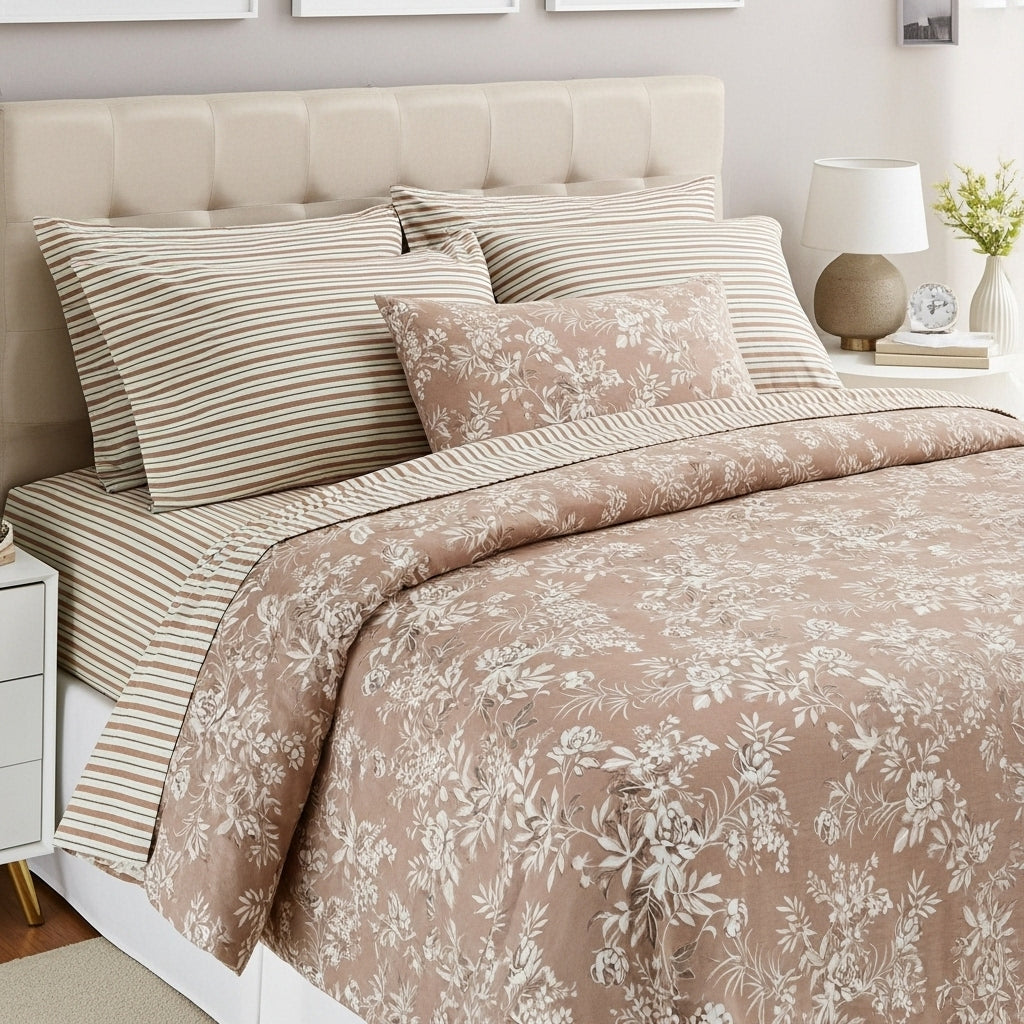 IV774 Cotton Comforter Set - Light Filling