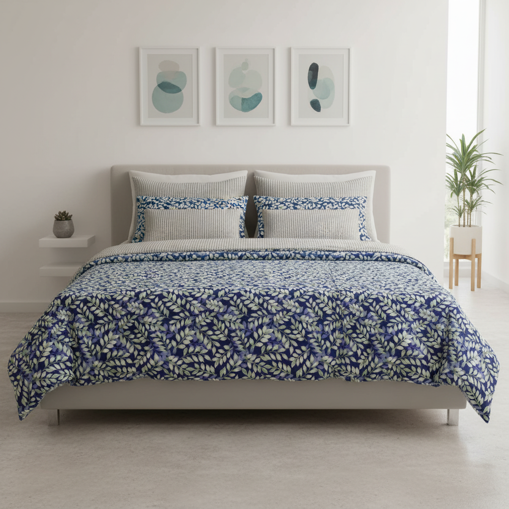IV845 Cotton Comforter Set - Light Filling