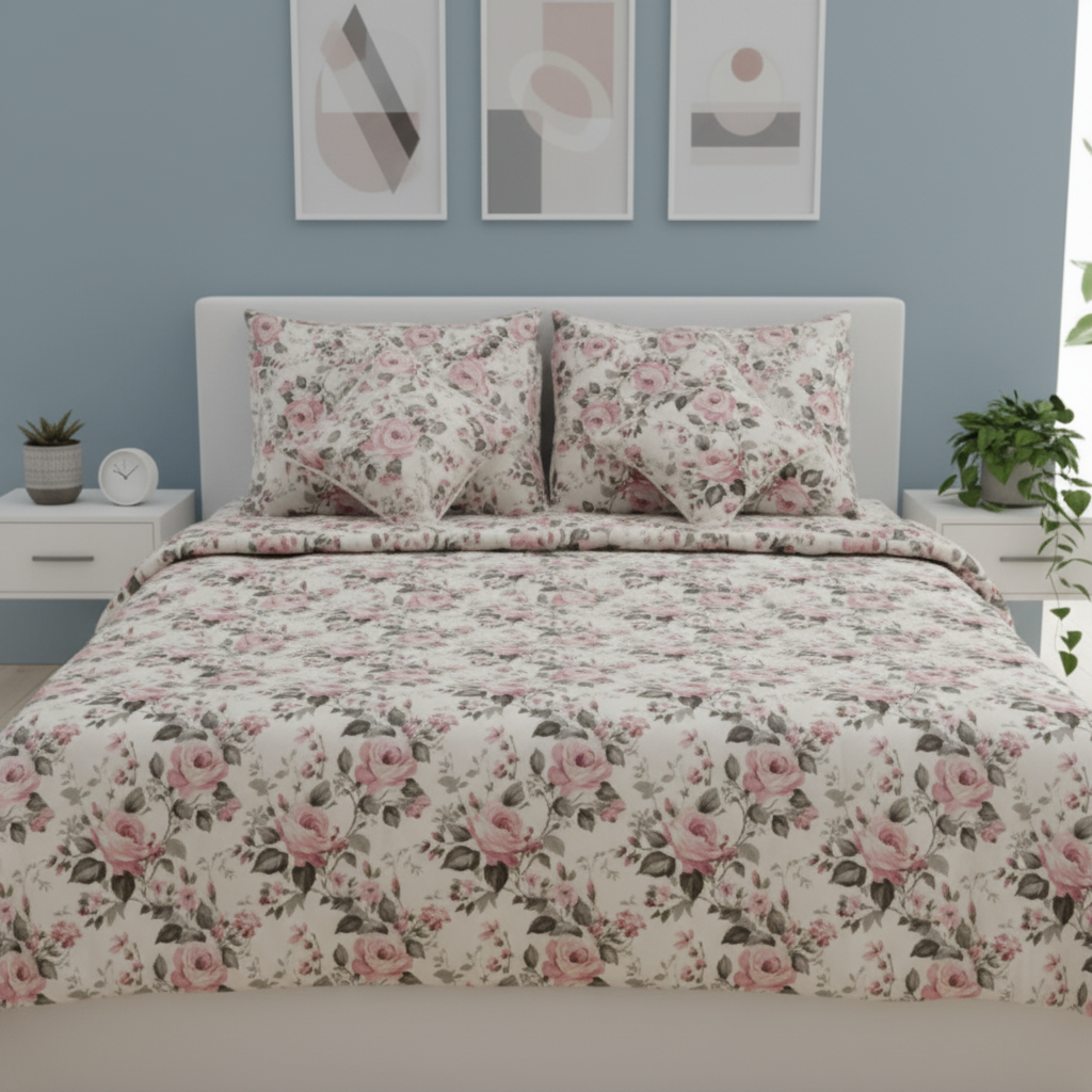 IV675 Cotton Comforter Set - Light Filling