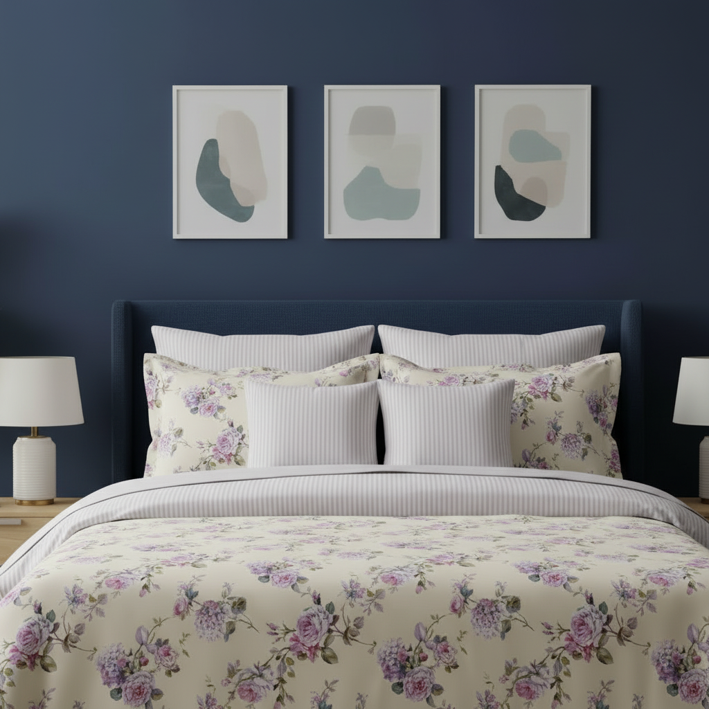 IV857 Cotton Comforter Set - Light Filling