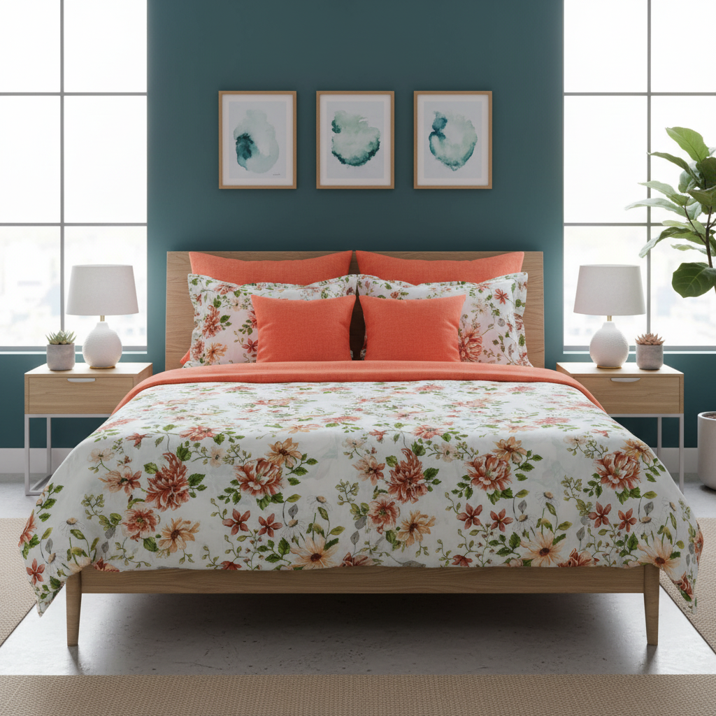 IV815 Cotton Comforter Set - Light Filling