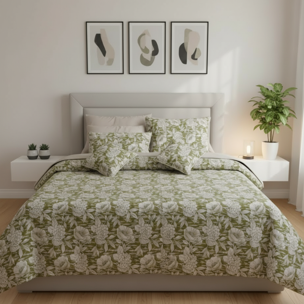 IV757 Cotton Comforter Set - Light Filling