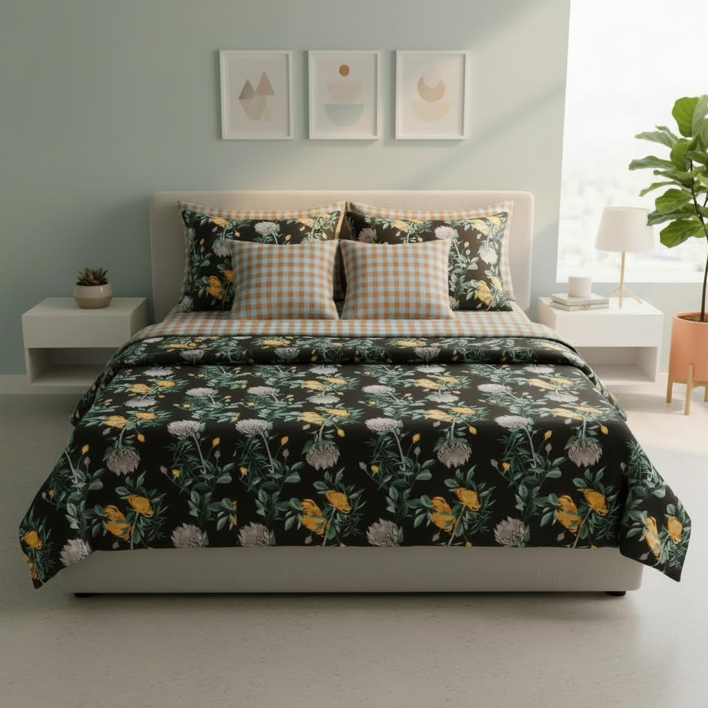 IV844 Cotton Comforter Set - Light Filling