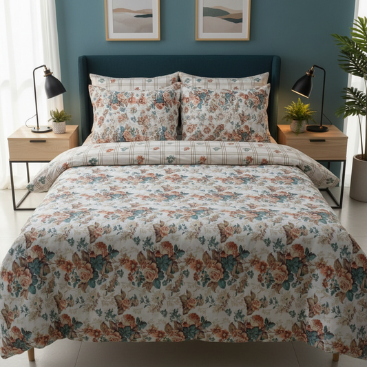 IV829 Cotton Comforter Set - Light Filling