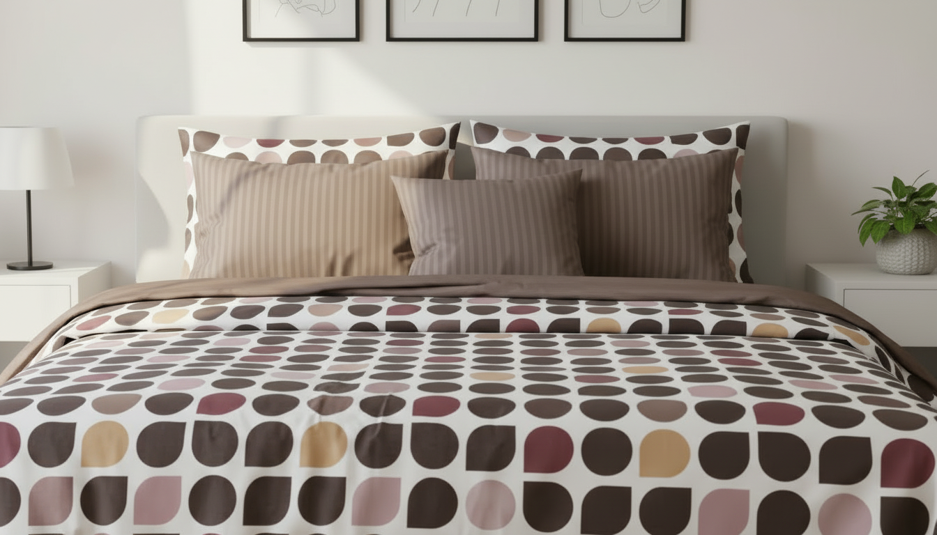 IV863 Luxury Cotton Satin Comforter Set - Light Filling