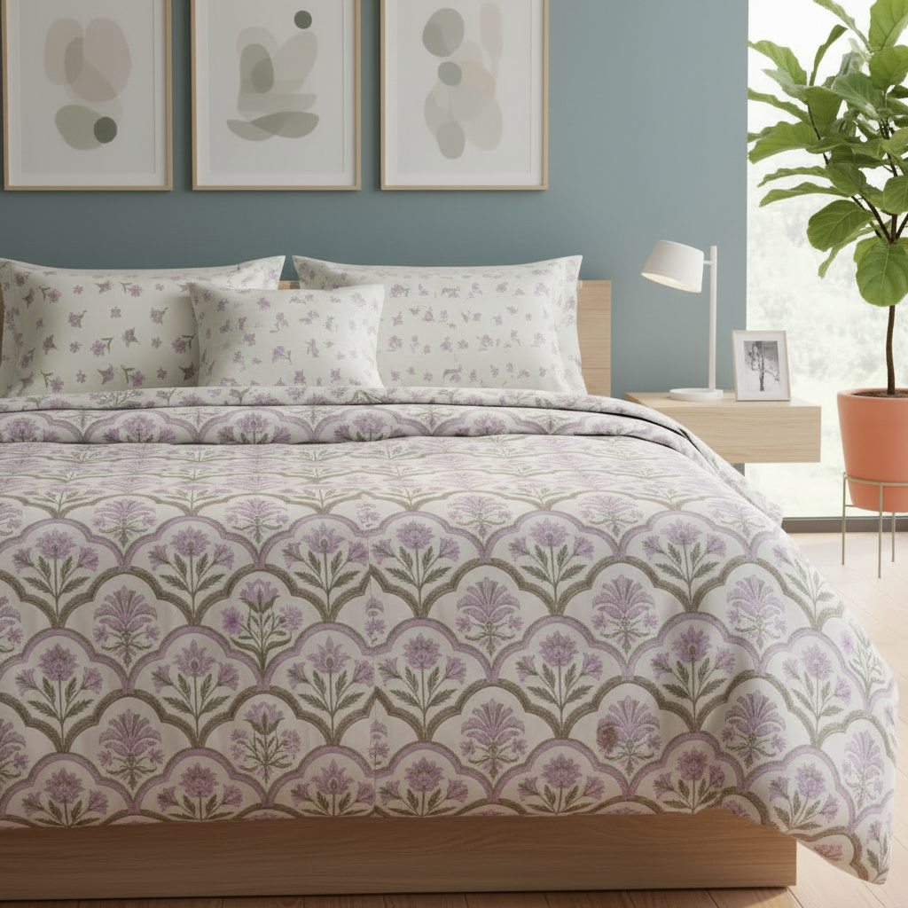 IV851 Cotton Comforter Set - Light Filling