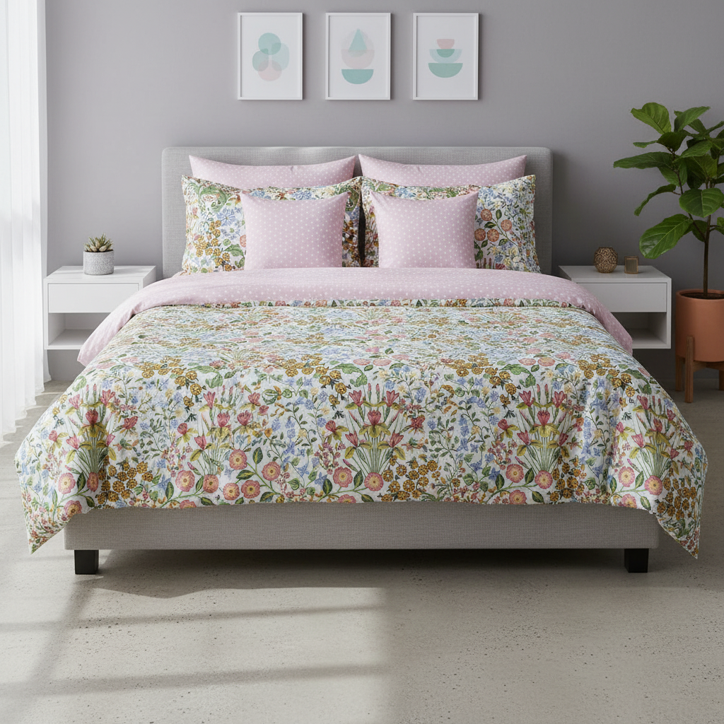 IV870 Cotton Comforter Set - Light Filling