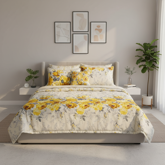 IV679 Cotton Comforter Set - Light Filling