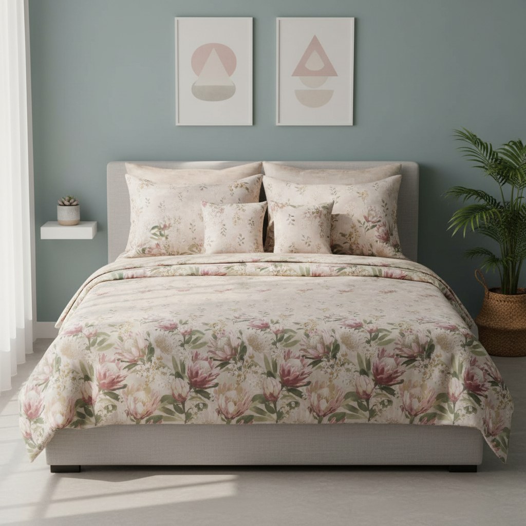 IV847 Cotton Comforter Set - Light Filling