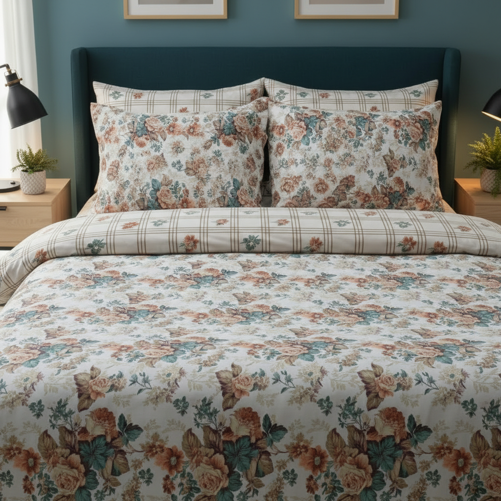 IV829 Cotton Comforter Set - Light Filling