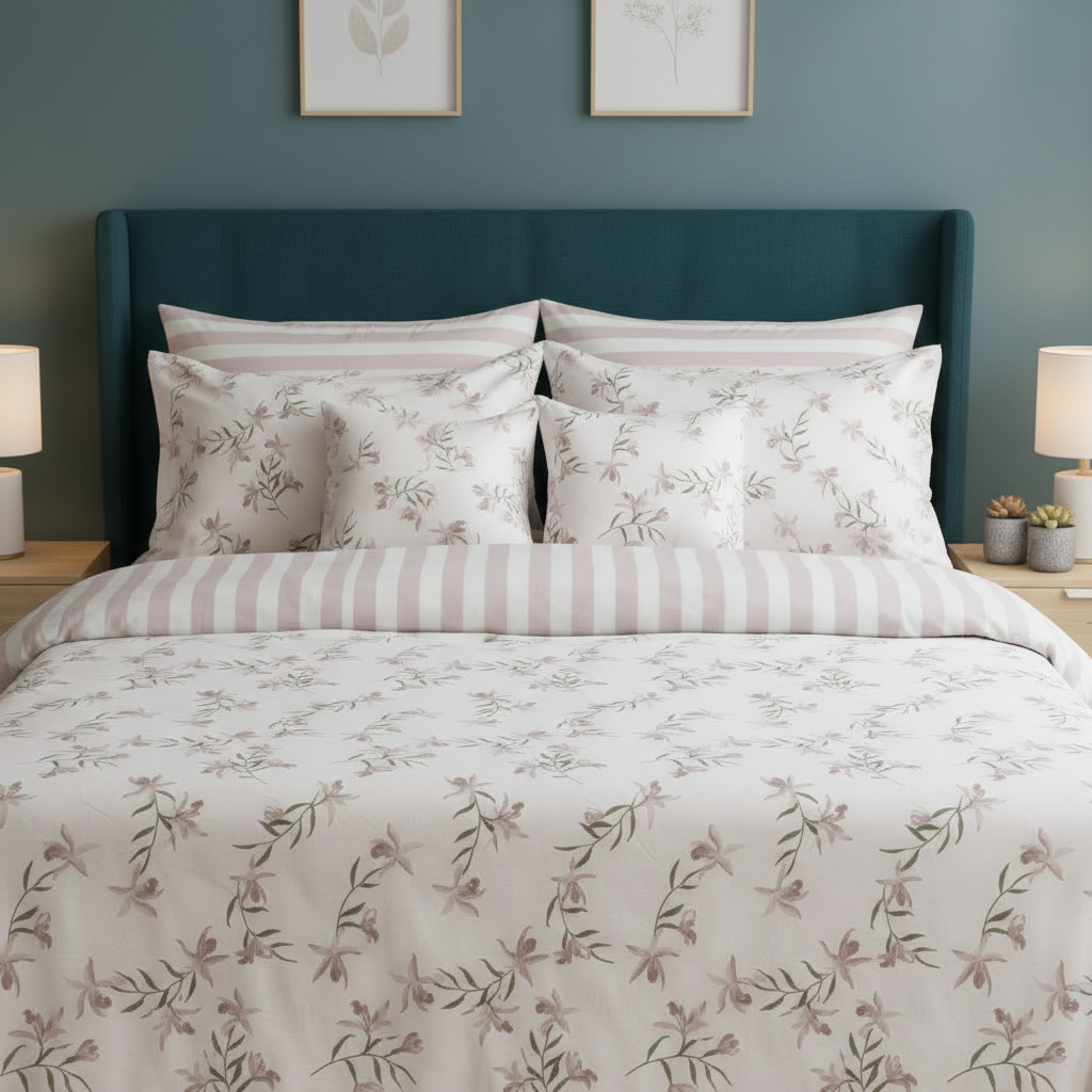 IV801 Cotton Duvet Cover Set - Without Filling