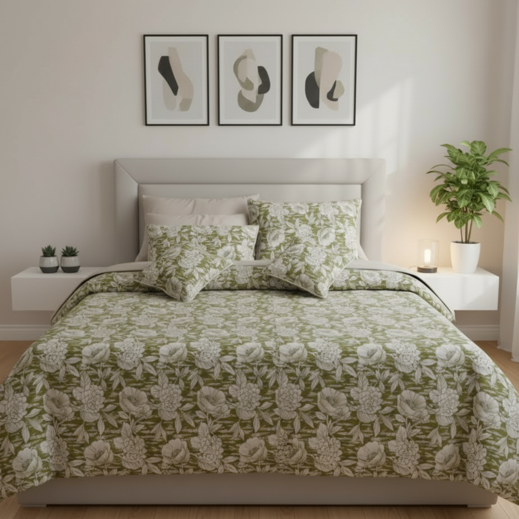 IV757 Cotton Comforter Set - Light Filling