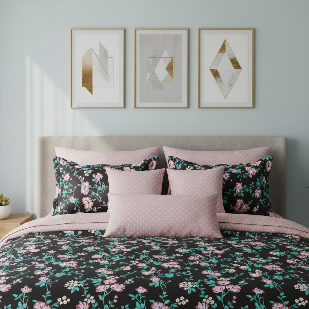 IV839 Cotton Comforter Set - Light Filling
