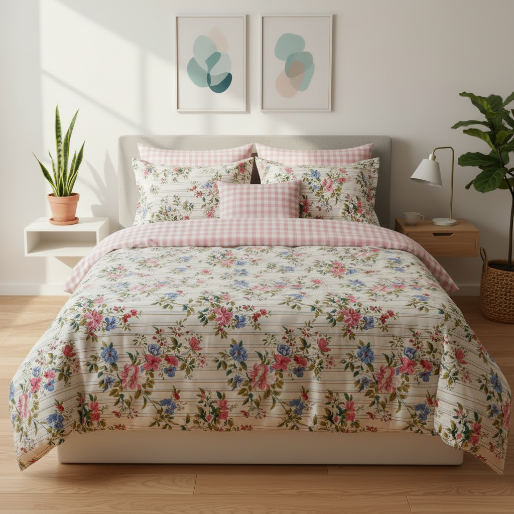 IV835 Cotton Duvet Cover Set - Without Filling
