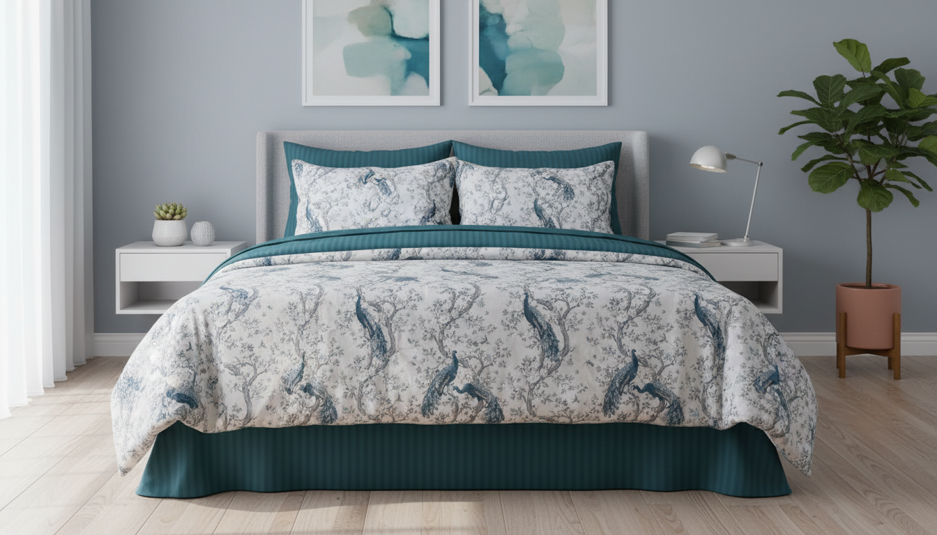 IV861 Luxury Cotton Satin Comforter Set - Light Filling
