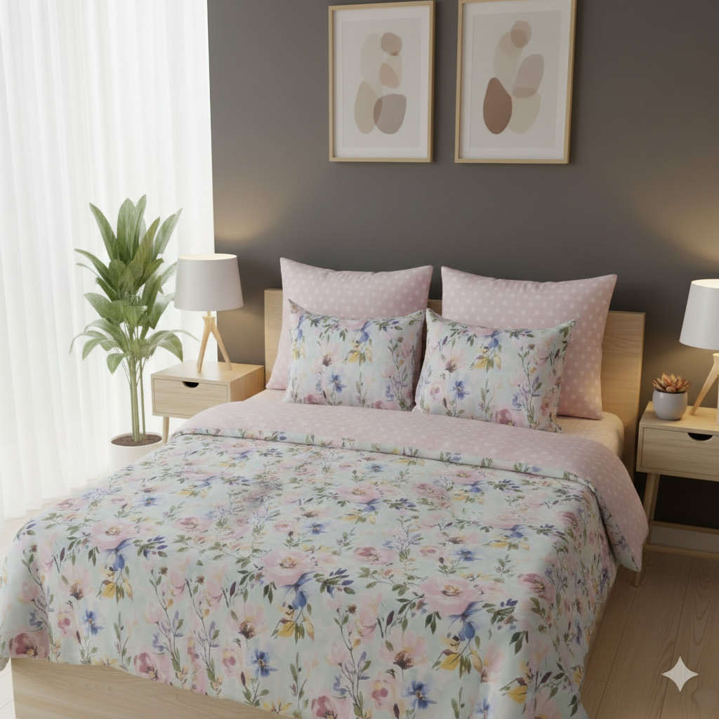 IV798 Cotton Comforter Set - Light Filling