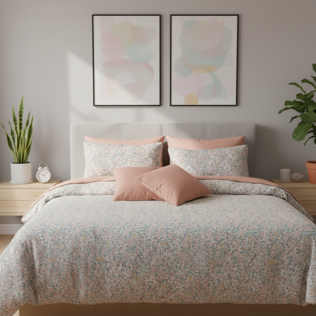 IV698 Cotton Comforter Set - Light Filling