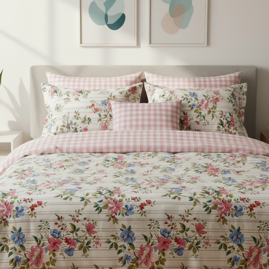 IV835 Cotton Comforter Set - Light Filling