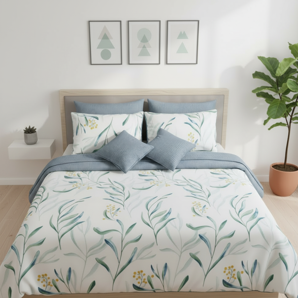IV760 Cotton Comforter Set - Light Filling