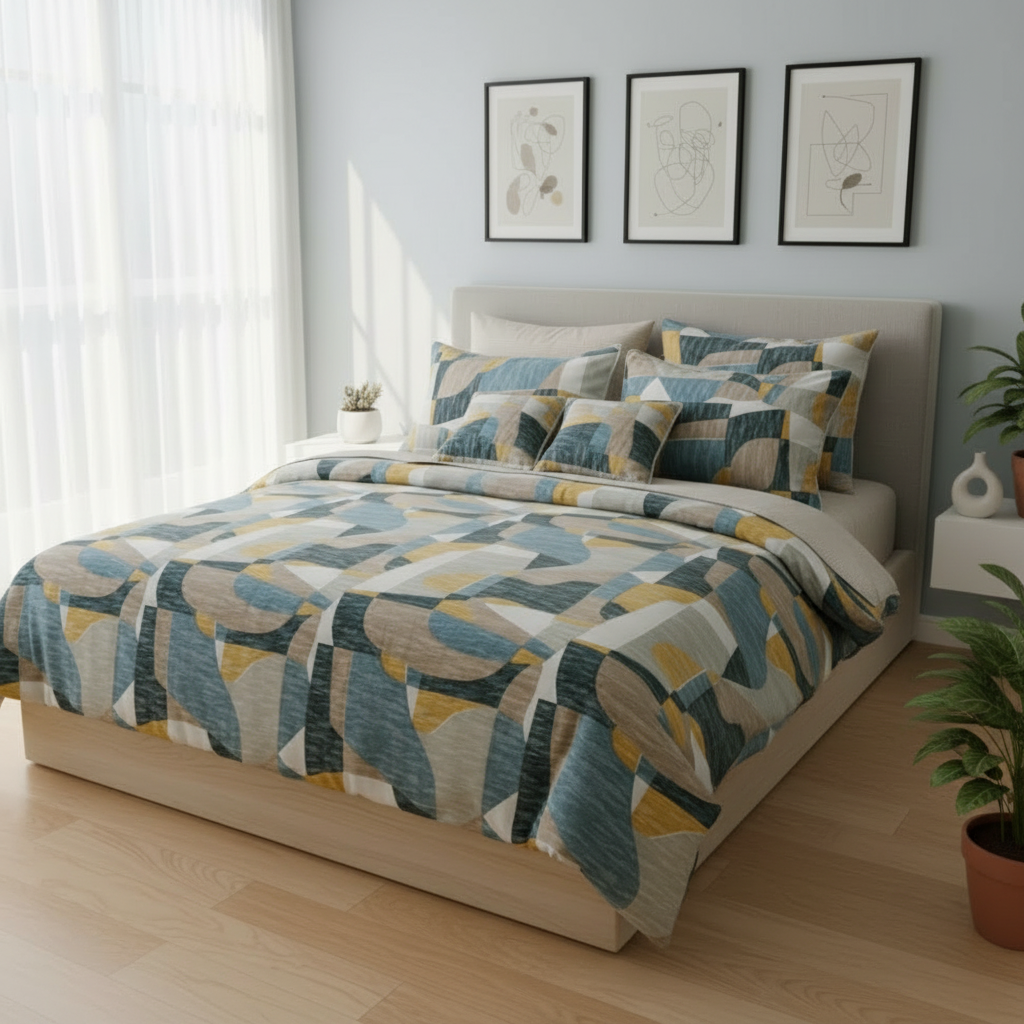 IV759 Cotton Comforter Set - Light Filling