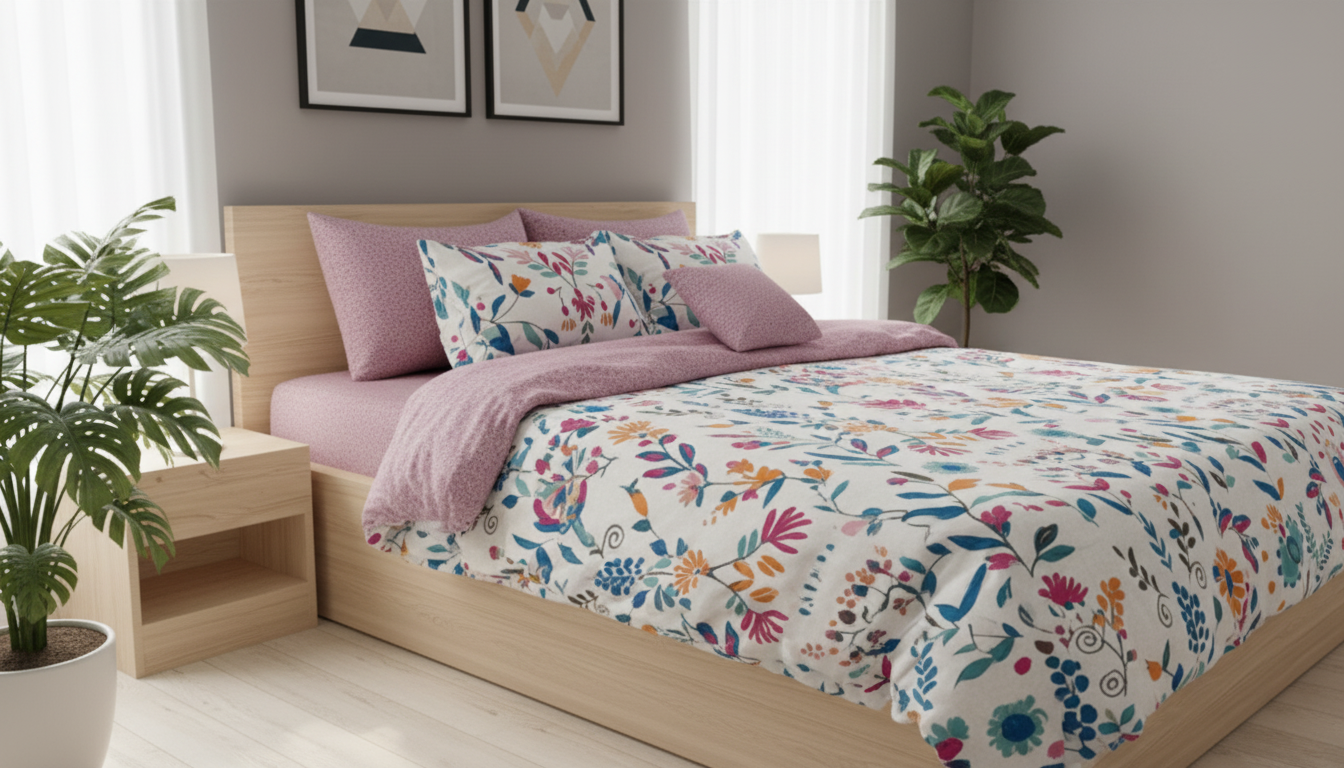 IV694 Cotton Comforter Set - Light Filling