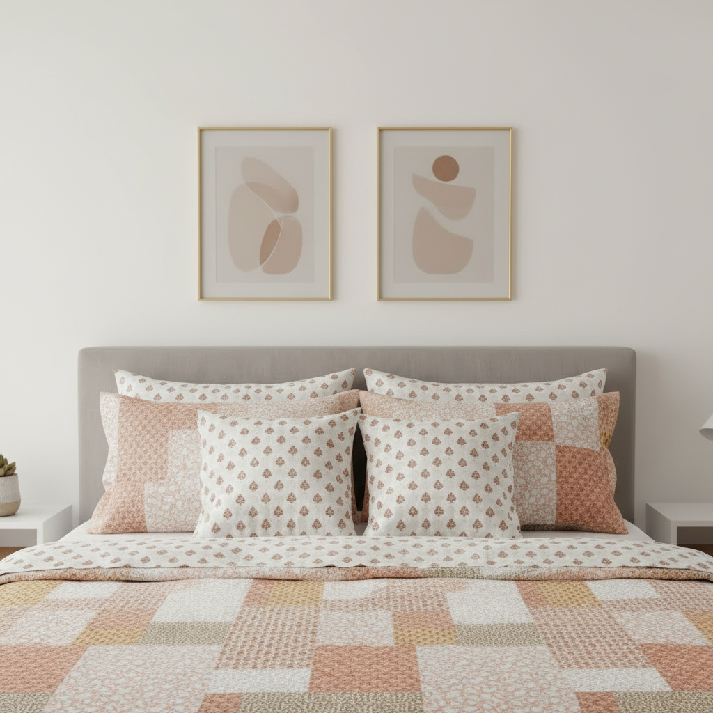 IV838 Cotton Comforter Set - Light Filling