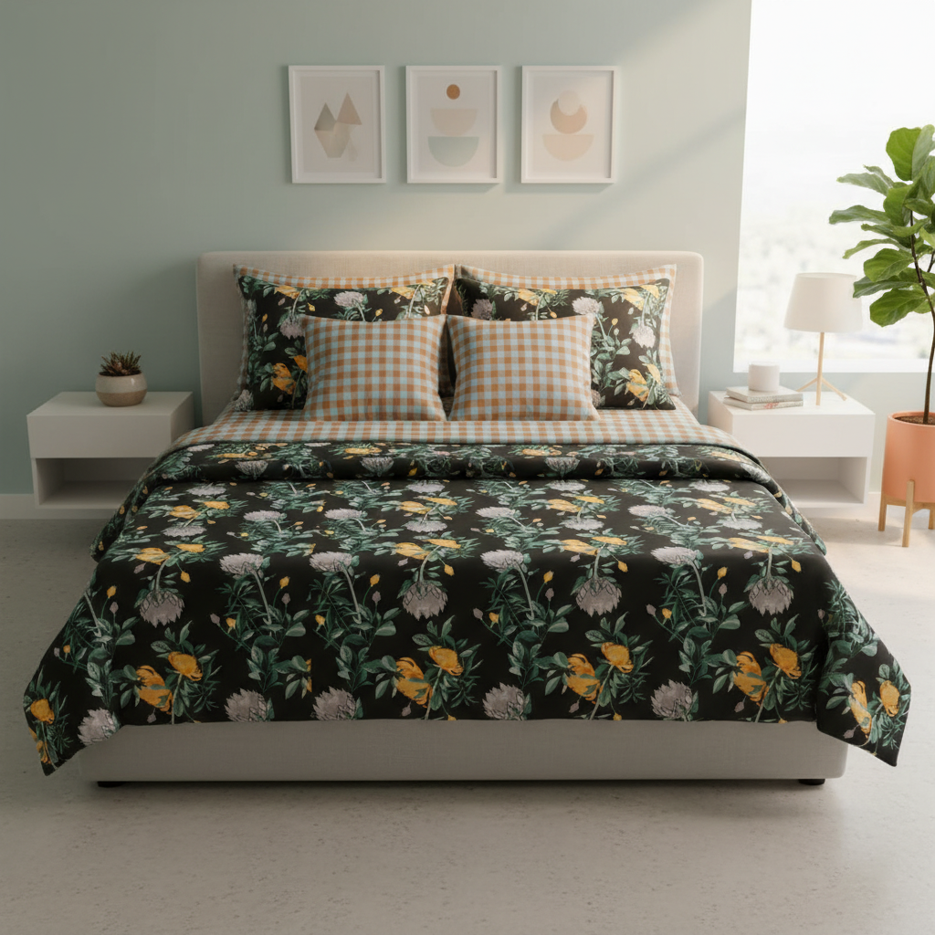 IV844 Cotton Comforter Set - Light Filling