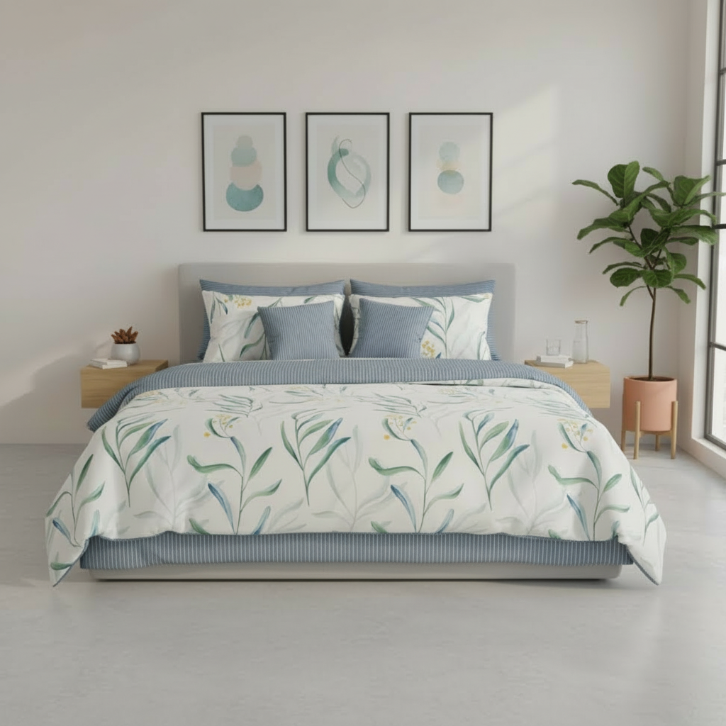IV760 Cotton Comforter Set - Light Filling