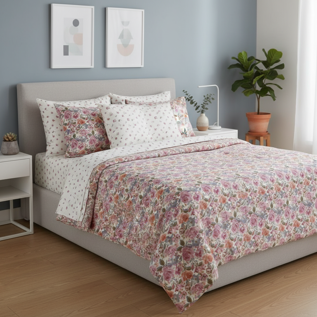 IV832 Cotton Comforter Set - Light Filling