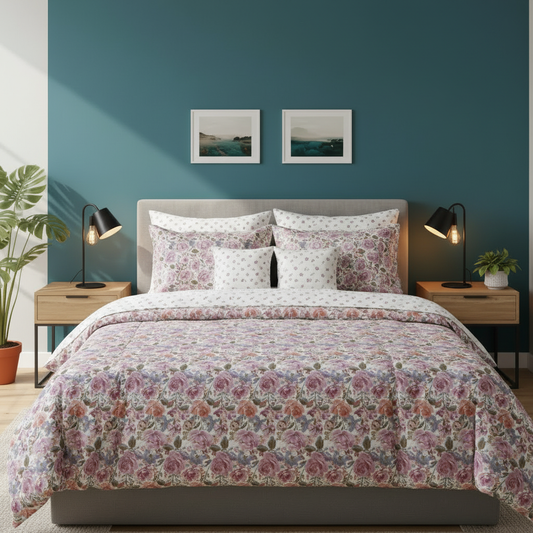 IV832 Cotton Comforter Set - Light Filling