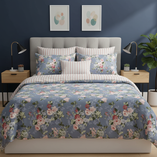 IV824 Cotton Duvet Cover Set - Without Filling