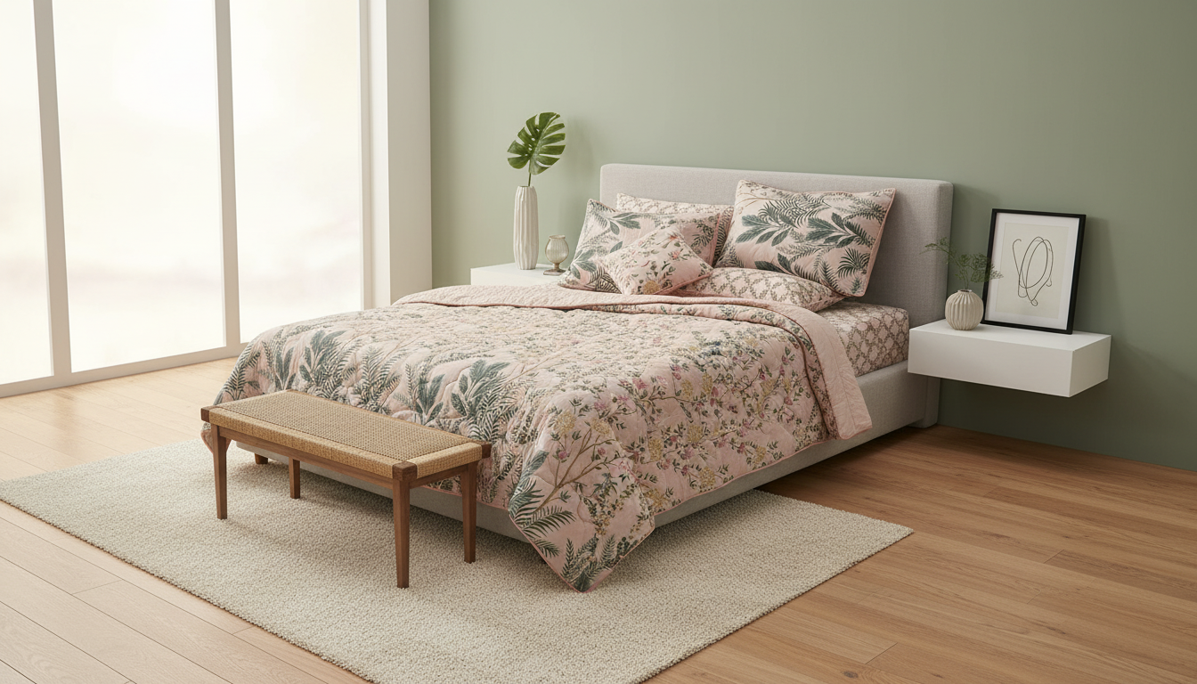 IV683 Cotton Comforter Set - Light Filling