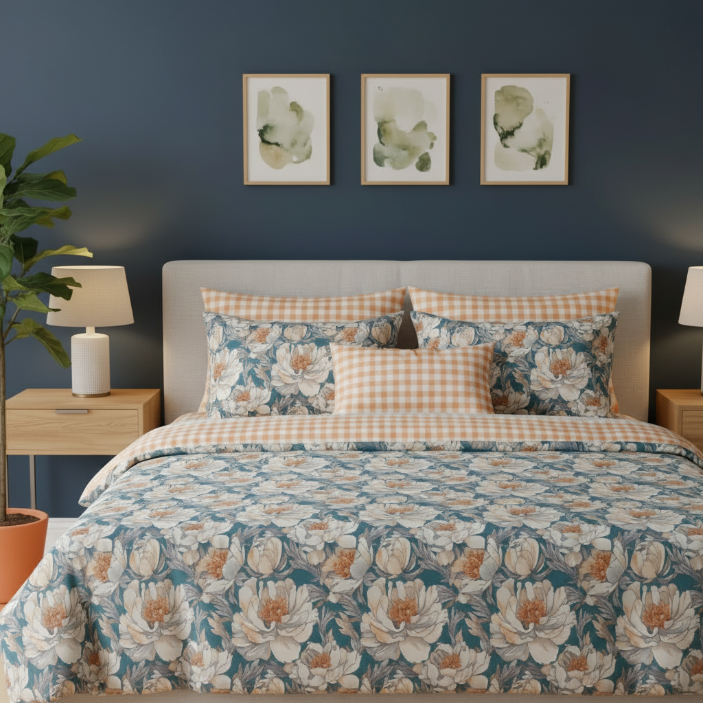 IV852 Cotton Duvet Cover Set - Without Filling