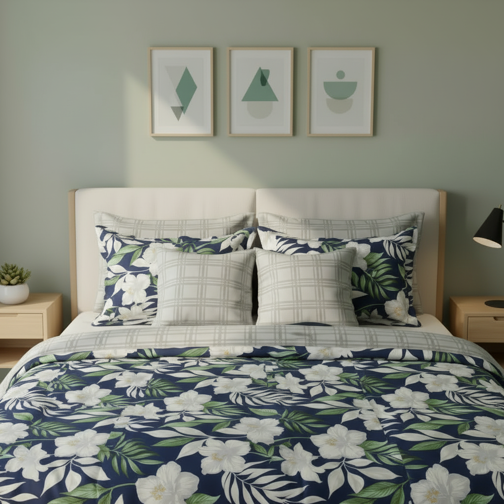 IV837 Cotton Duvet Cover Set - Without Filling