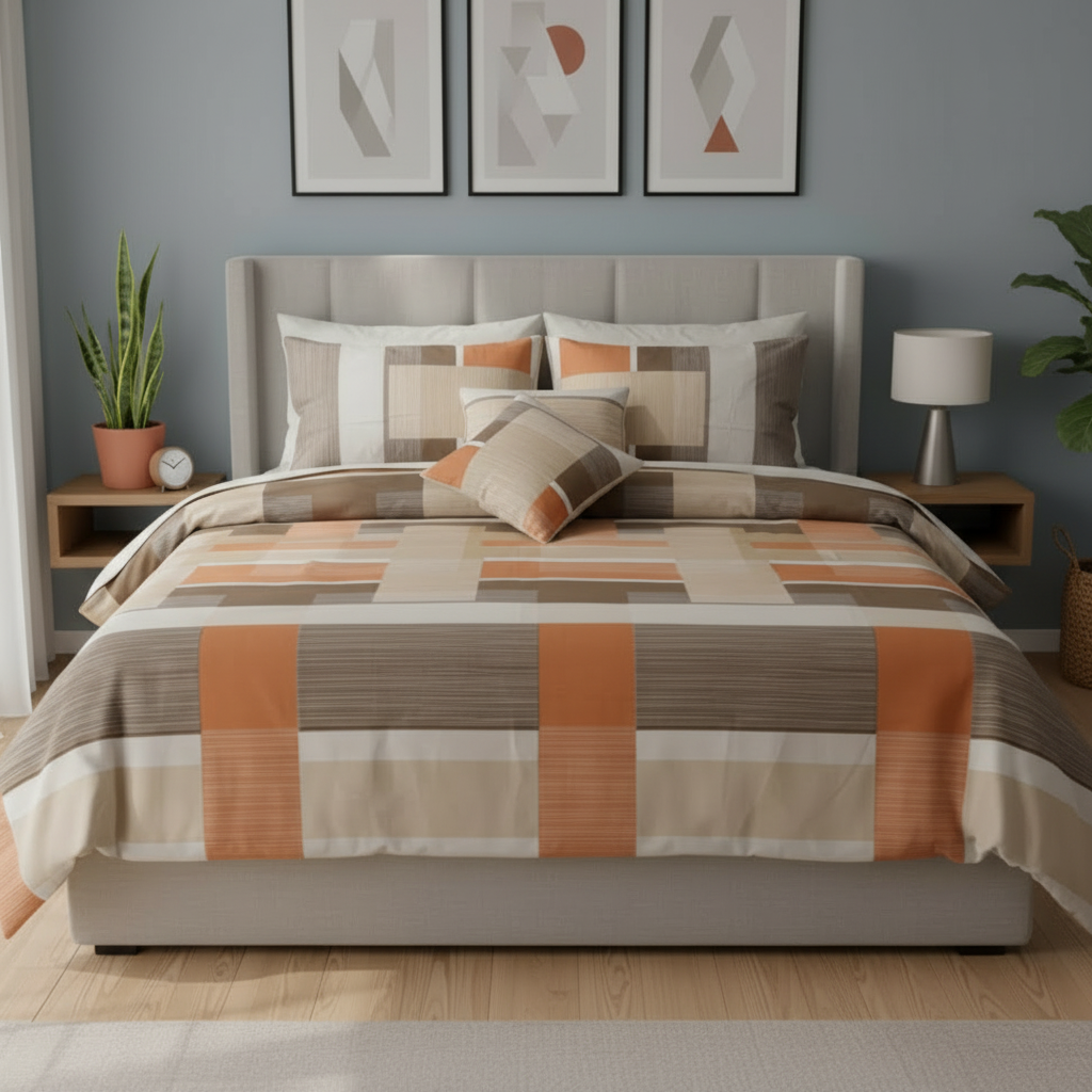 IV761 Cotton Comforter Set - Light Filling