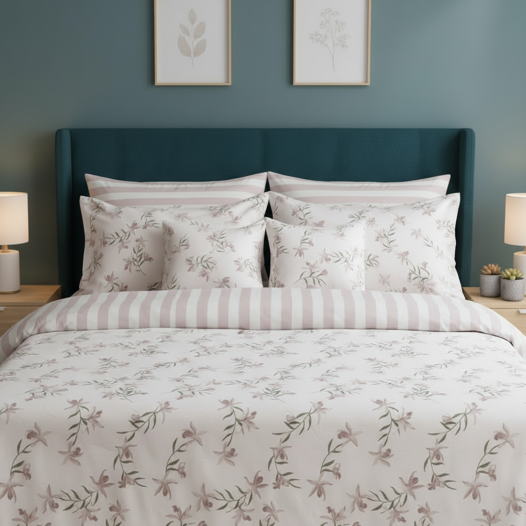 IV801 Cotton Comforter Set - Light Filling