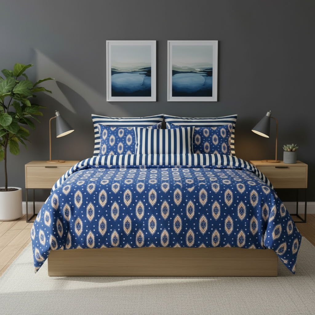 IV821 Cotton Comforter Set - Light Filling