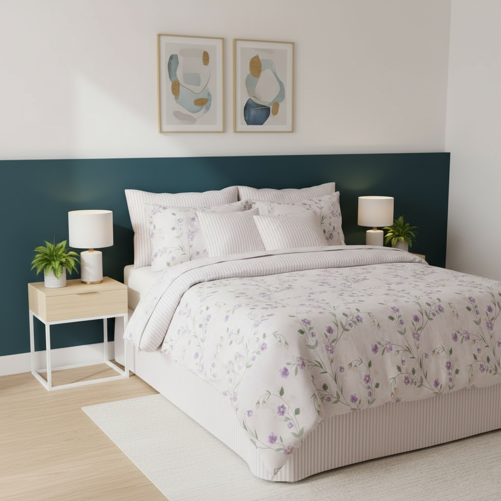 IV778 Cotton Comforter Set - Light Filling