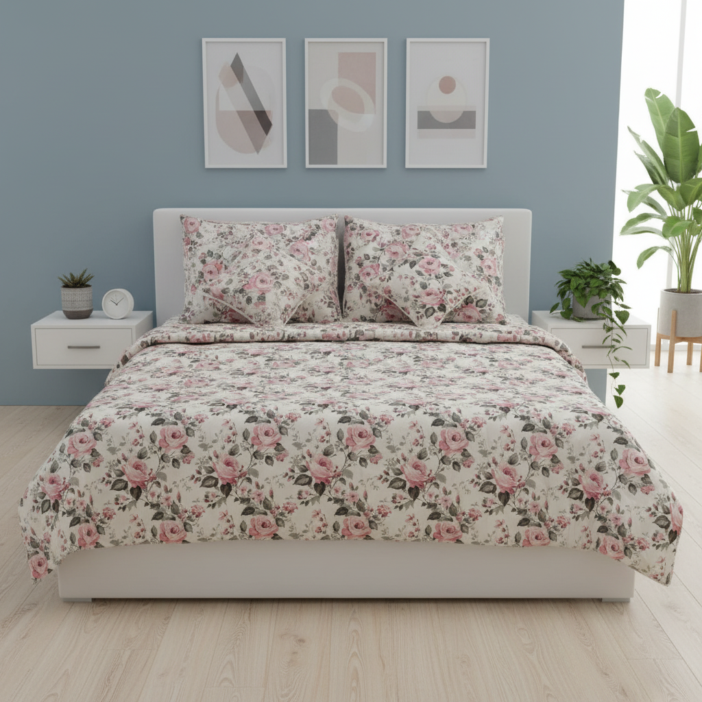 IV675 Cotton Comforter Set - Light Filling
