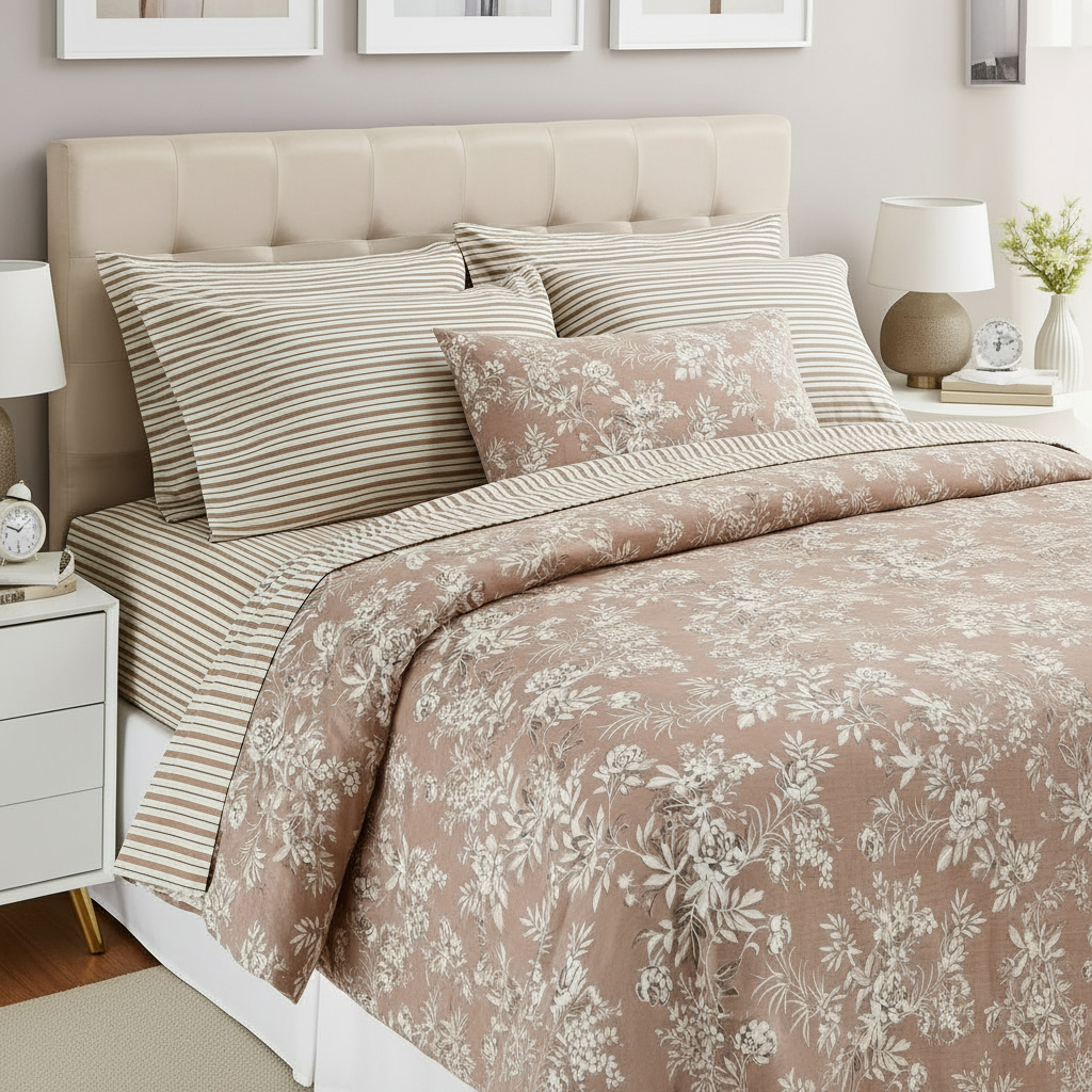 IV774 Cotton Comforter Set - Light Filling