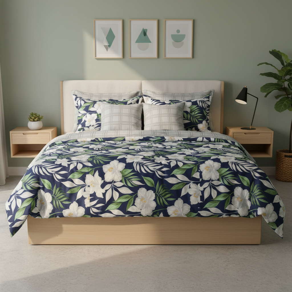 IV837 Cotton Duvet Cover Set - Without Filling