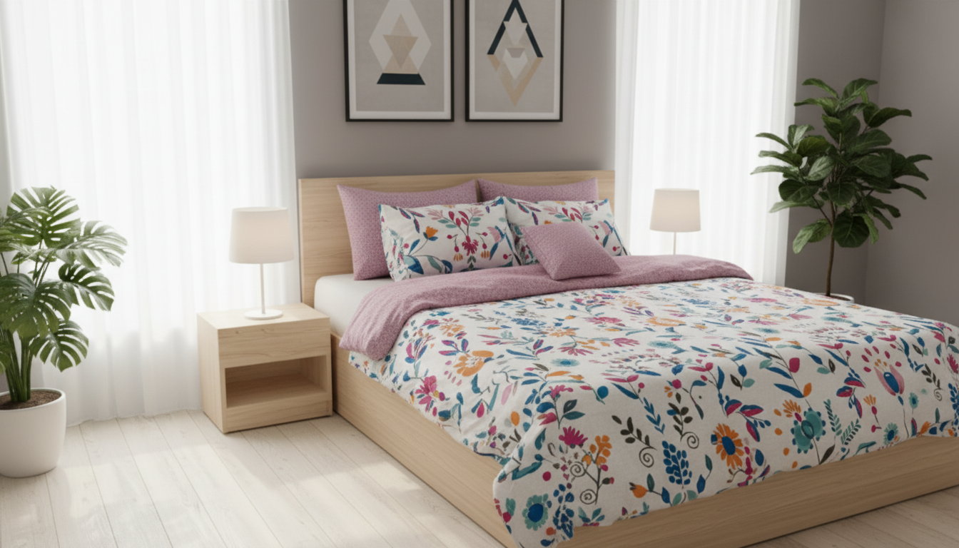 IV694 Cotton Comforter Set - Light Filling