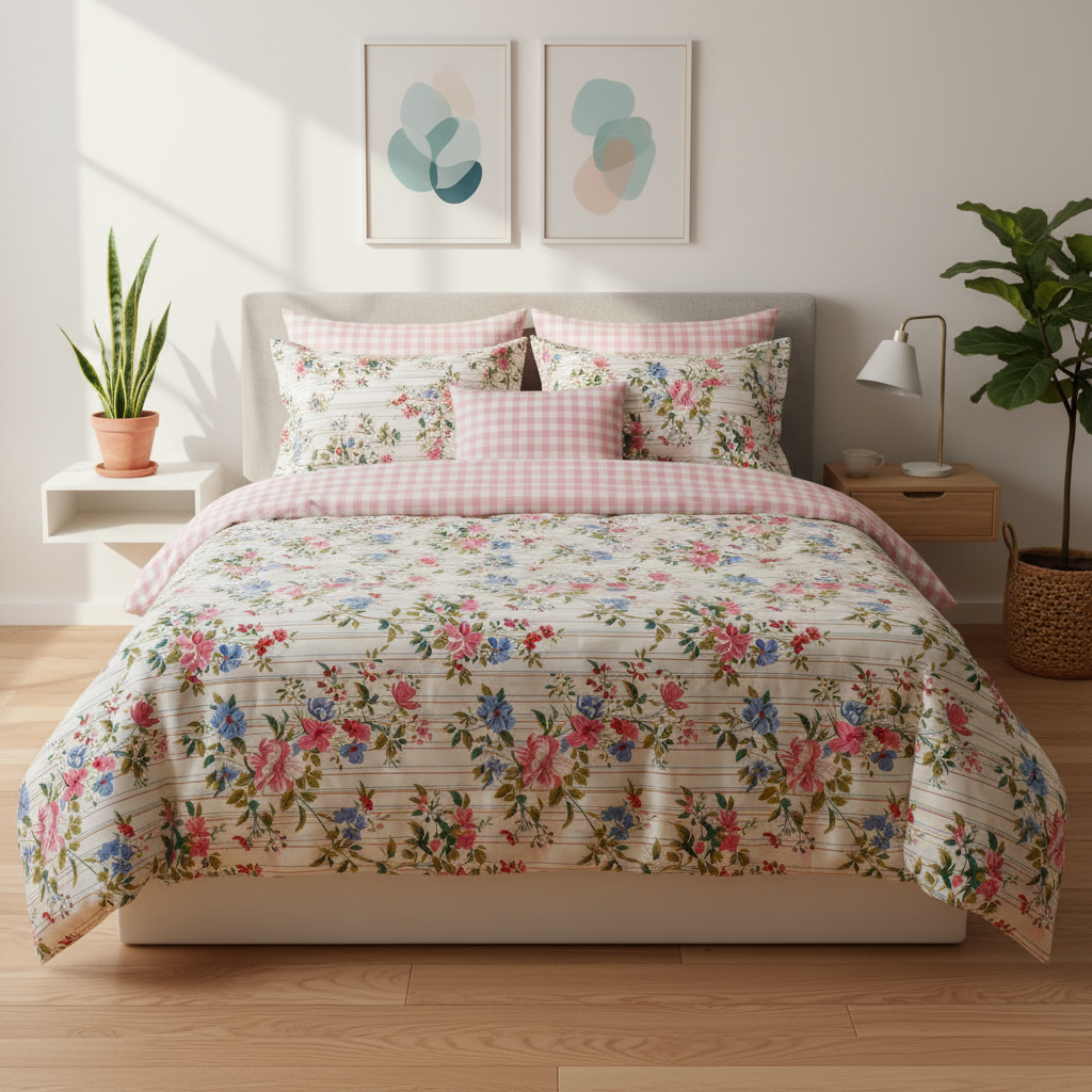 IV835 Cotton Duvet Cover Set - Without Filling