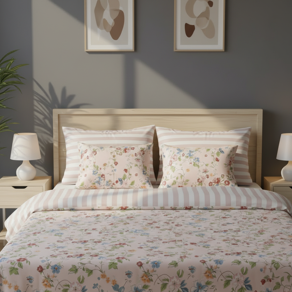 IV795 Cotton Comforter Set - Light Filling