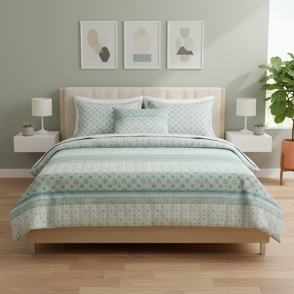 IV836 Cotton Comforter Set - Light Filling