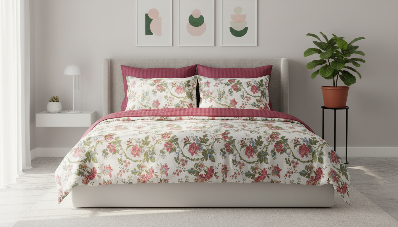 IV862 Luxury Cotton Satin Comforter Set - Light Filling
