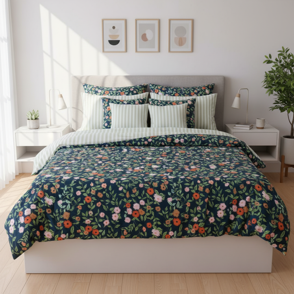 IV846 Cotton Comforter Set - Light Filling