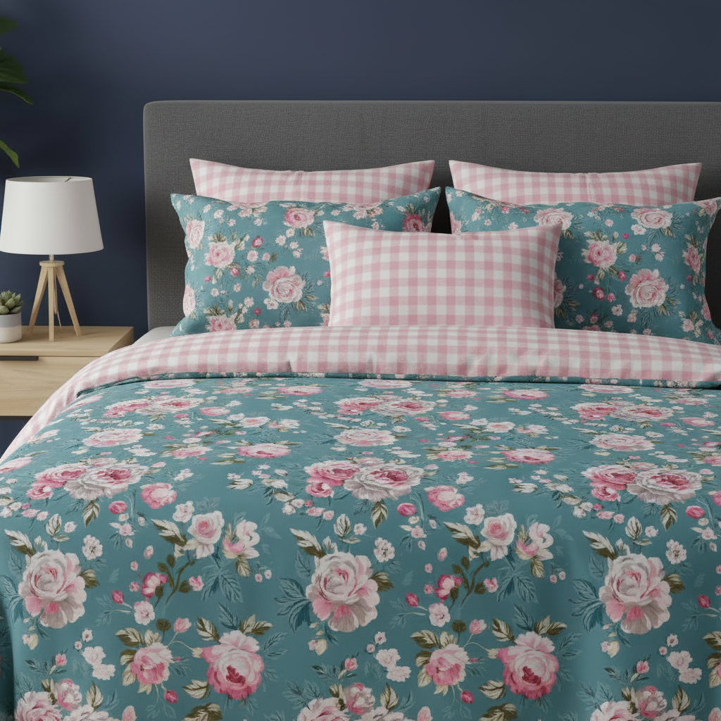 IV858 Cotton Comforter Set - Light Filling
