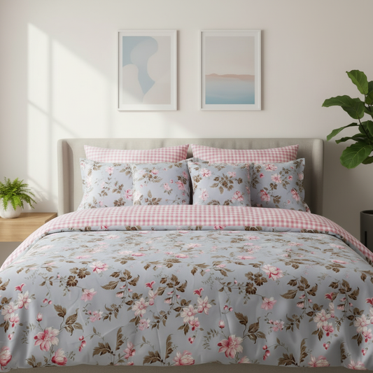 IV869 Cotton Comforter Set - Light Filling